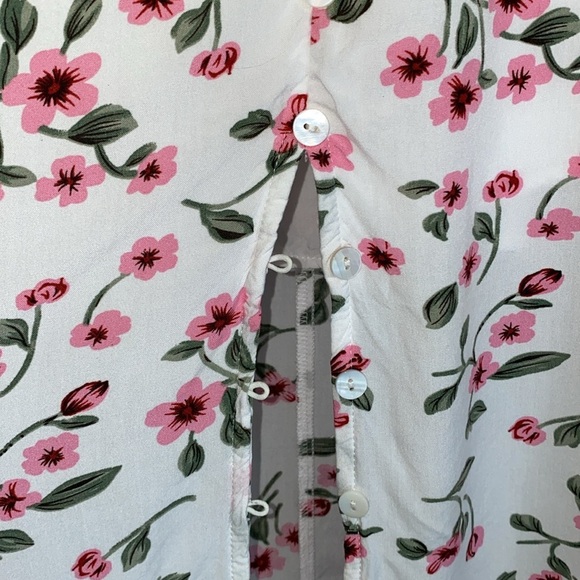 BEACH PARTY floral maxi dress smocked stretchy waist tassel strings size XXL - Picture 11 of 16